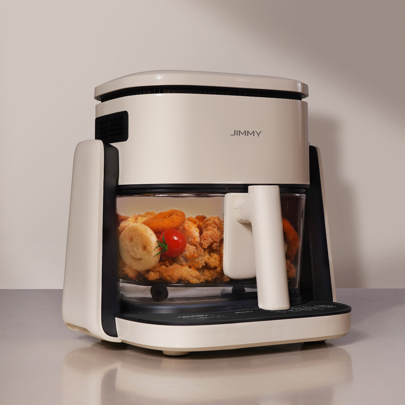 2in1 Be riebalų keptuvė JIMMY AF3 Air Fryer - smėlio spalvos juoda