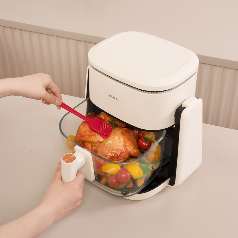 2in1 Be riebalų keptuvė JIMMY AF3 Air Fryer - smėlio spalvos juoda