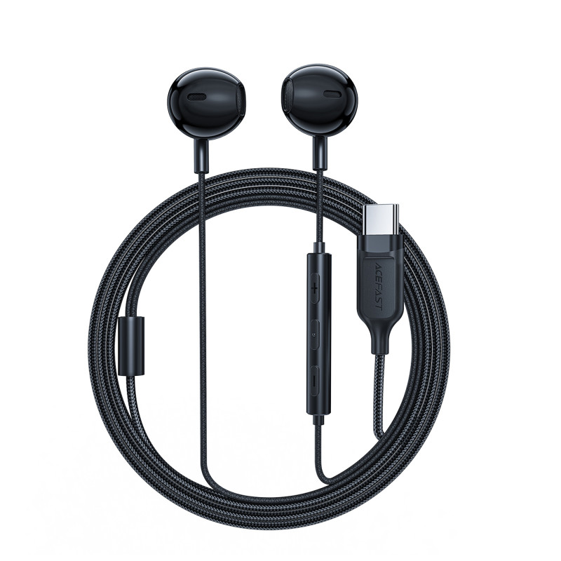 
Į ausis įdedamos ausinės su USB-C jungtimi, mikrofonu ir nuotolinio valdymo pultu 1,2 m – juodos
