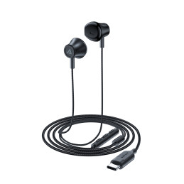 
Į ausis įdedamos ausinės su USB-C jungtimi, mikrofonu ir nuotolinio valdymo pultu 1,2 m – juodos
