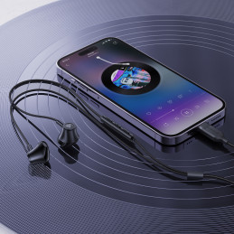 
Į ausis įdedamos ausinės su USB-C jungtimi, mikrofonu ir nuotolinio valdymo pultu 1,2 m – juodos
