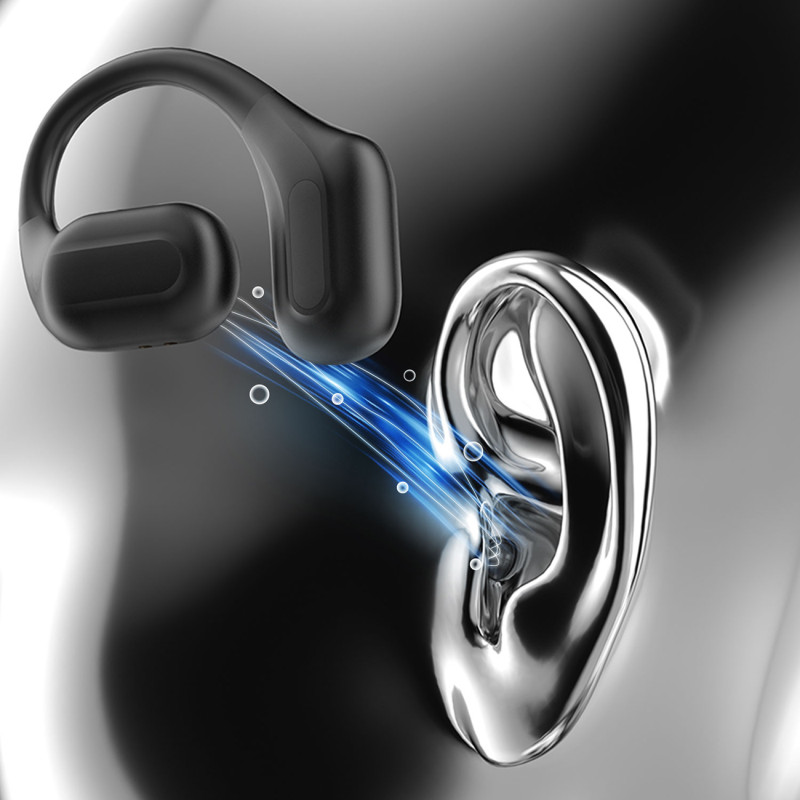 U17Pro belaidės ausinės su Bluetooth 5.3 ir ANC – juodos