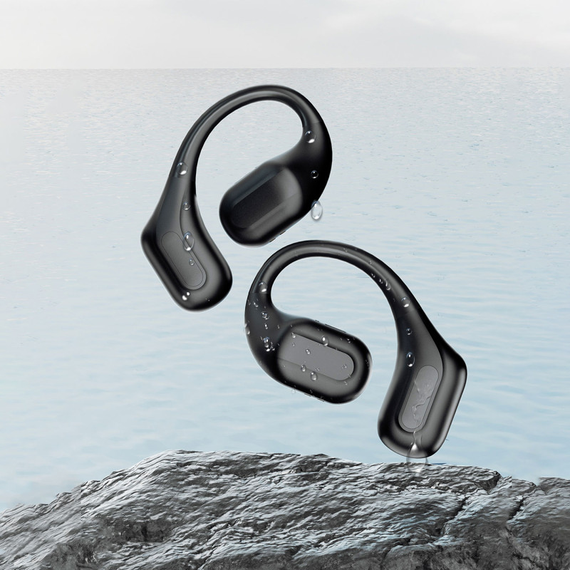U17Pro belaidės ausinės su Bluetooth 5.3 ir ANC – juodos