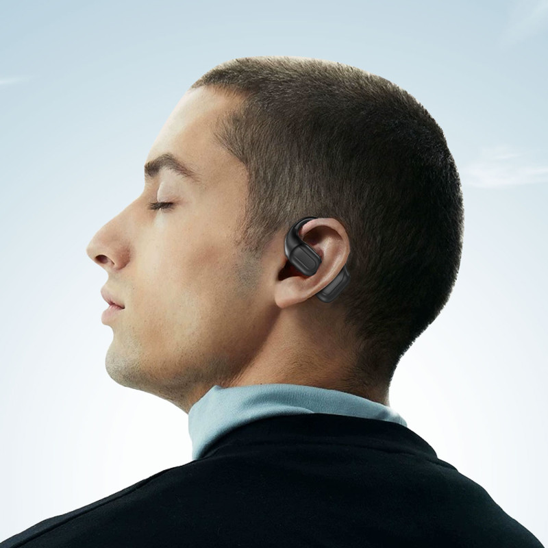 U17Pro belaidės ausinės su Bluetooth 5.3 ir ANC – juodos