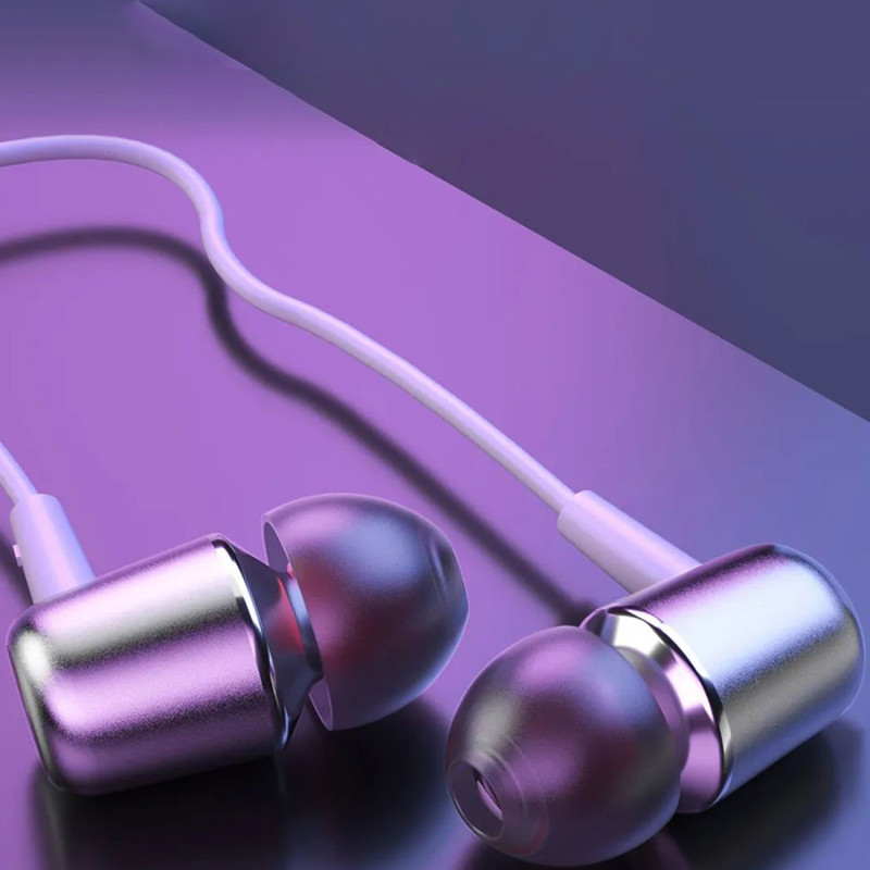 Laidinės į ausis įstatomos ausinės su mikrofonu ir nuotolinio valdymo pulteliu USB-C 1,2 m – baltos spalvos