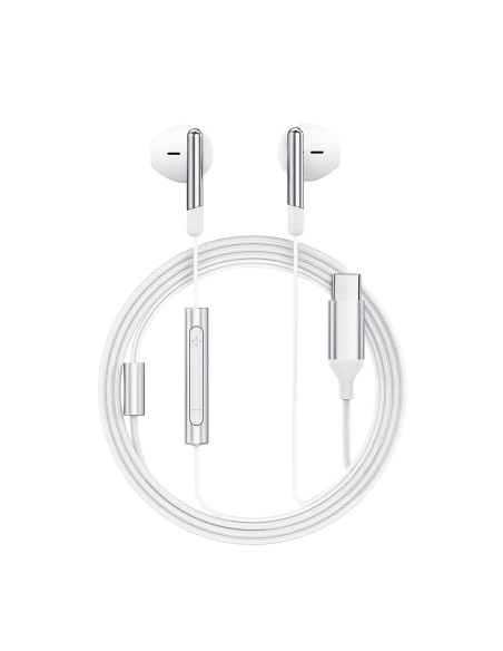 Laidinės ausinės su mikrofonu ir nuotolinio valdymo pulteliu USB-C 1,2 m – baltos spalvos
 
Laidinės ausinės su mikrofonu ir nuotolinio valdymo pulteliu USB-C 1,2 m – baltos spalvos