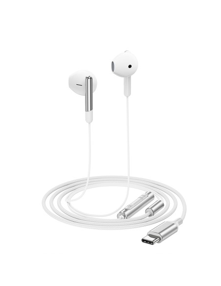 Laidinės ausinės su mikrofonu ir nuotolinio valdymo pulteliu USB-C 1,2 m – baltos spalvos
 
Laidinės ausinės su mikrofonu ir nuotolinio valdymo pulteliu USB-C 1,2 m – baltos spalvos