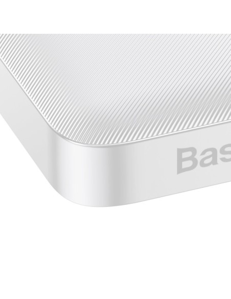 Powerbank 10000mAh 2xUSB USB-C microUSB 15W balta Powerbank 10000mAh 2xUSB USB-C microUSB 15W balta