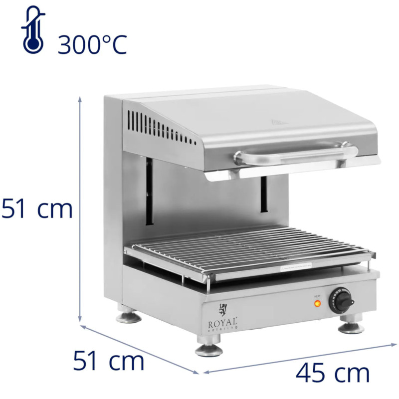
Salamanader pita skrudintuvas su reguliuojamu aukščiu 45 cm 230 V 2800 W

