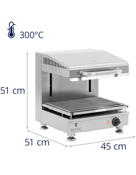 
Salamanader pita skrudintuvas su reguliuojamu aukščiu 45 cm 230 V 2800 W
