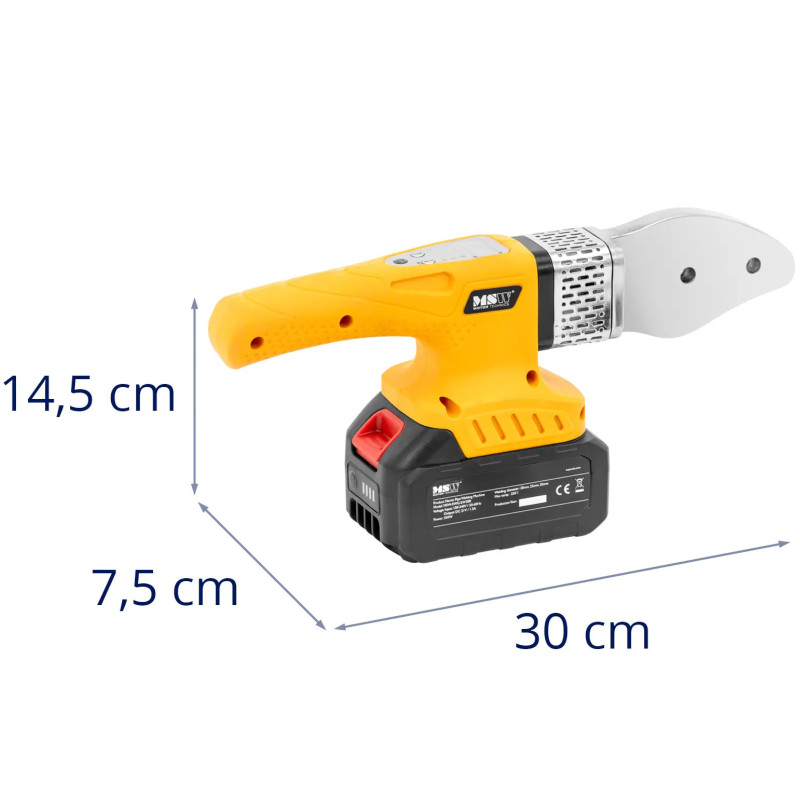 Akumuliatorinis suvirintojas PP PB PE PV vamzdžiams, kurių skersmuo 20-32mm 300C 350W - komplektas