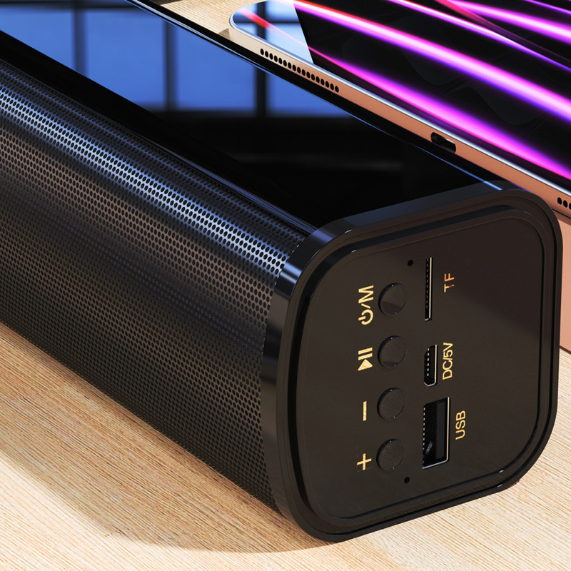 Y2+ Bluetooth 5.0 garsiakalbis 2400mAh SD USB FM – juodas
