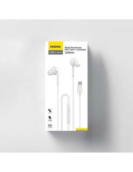 X3C+ laidinės USB-C į ausis įdedamos ausinės 1,2 m – baltos
 
X3C+ laidinės USB-C į ausis įdedamos ausinės 1,2 m – baltos