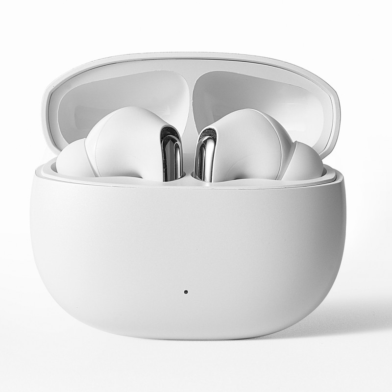 TWS Bluetooth 5.4 ANC ENC belaidės ausinės - baltos