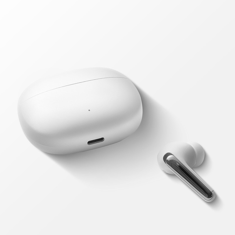 TWS Bluetooth 5.4 ANC ENC belaidės ausinės - baltos