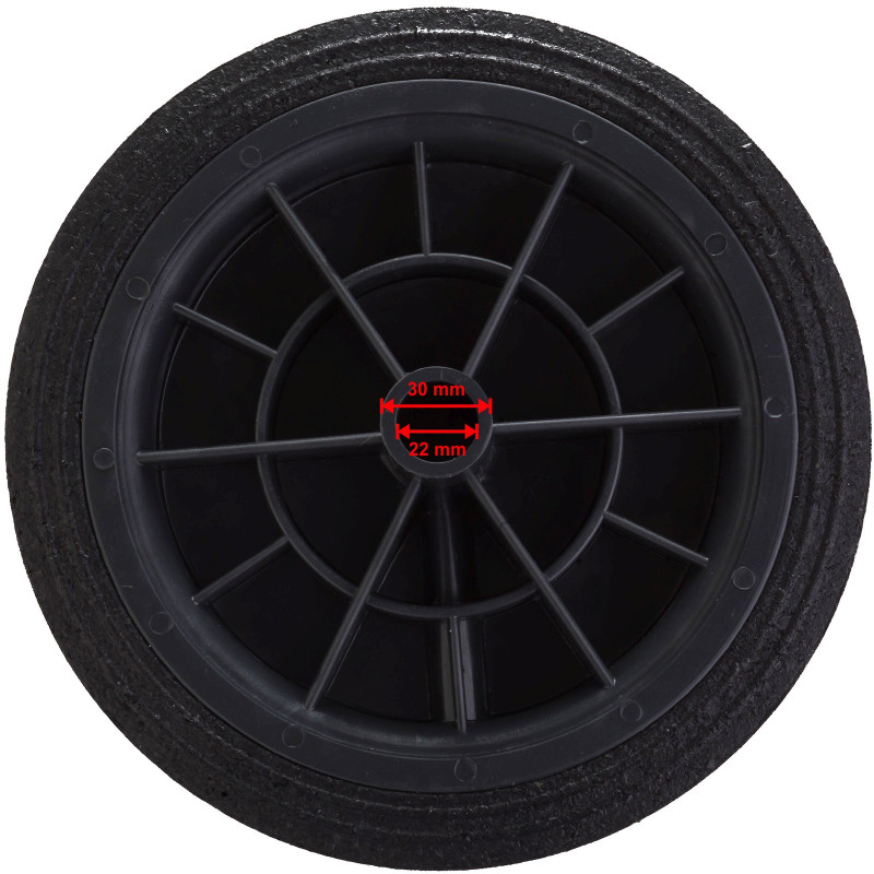 Ratas gumos atliekų konteinerio kibirui sk. 250 mm