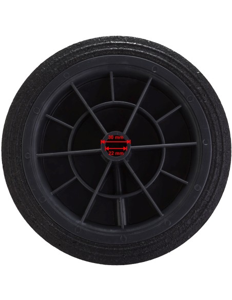 Ratas gumos atliekų konteinerio kibirui sk. 250 mm