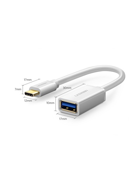 USB-A 3.0 (moteris) – USB-C 3.0 (vyriškas) OTG adapteris – baltas
 
USB-A 3.0 (moteris) – USB-C 3.0 (vyriškas) OTG adapteris – baltas