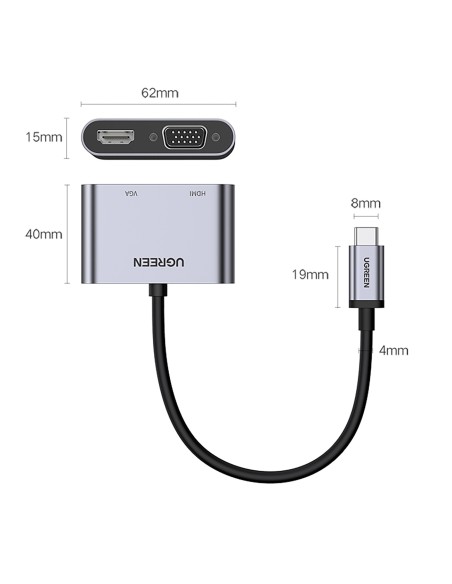 Adapterio skirstytuvas USB-C – HDMI / VGA / USB-A 3.0 / USB-C PD – pilka
 
Adapterio skirstytuvas USB-C – HDMI / VGA / USB-A 3.0 / USB-C PD – pilka