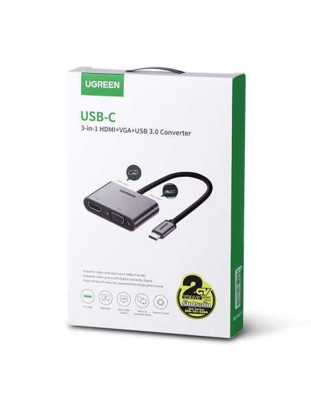 Adapterio skirstytuvas USB-C – HDMI / VGA / USB-A 3.0 / USB-C PD – pilka
 
Adapterio skirstytuvas USB-C – HDMI / VGA / USB-A 3.0 / USB-C PD – pilka
