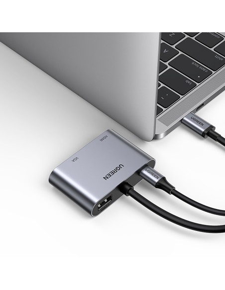 Adapterio skirstytuvas USB-C – HDMI / VGA / USB-A 3.0 / USB-C PD – pilka
 
Adapterio skirstytuvas USB-C – HDMI / VGA / USB-A 3.0 / USB-C PD – pilka