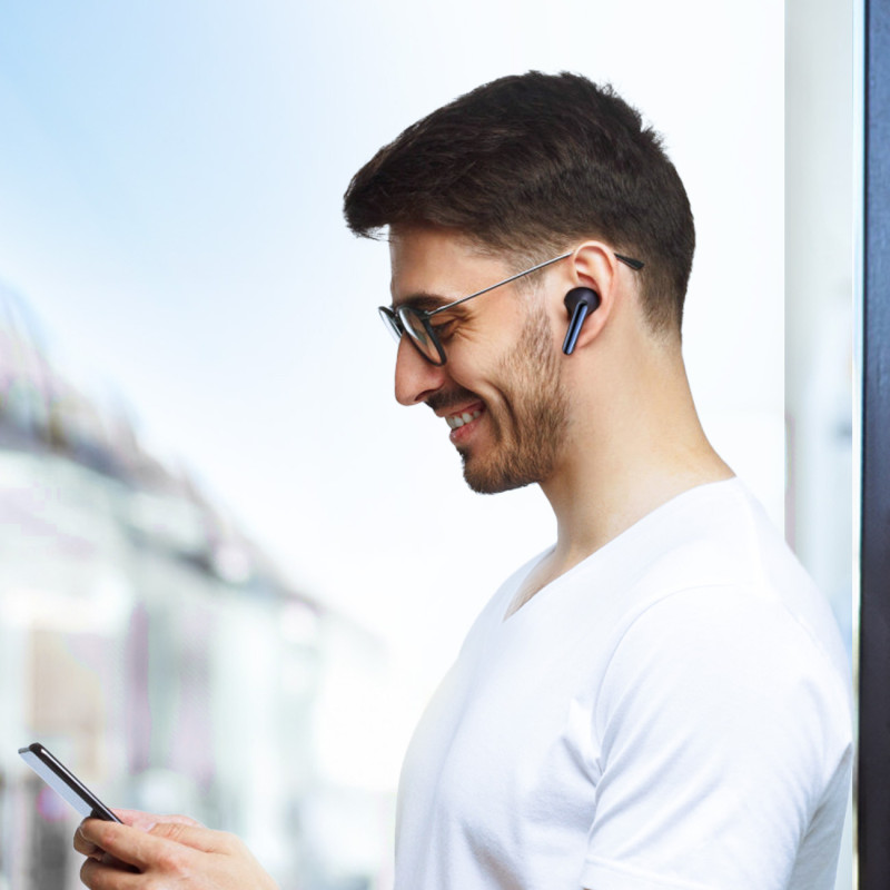 Funpods TWS In-Ear Bluetooth 5.4 ANC ausinės su IP54 apsauga – juodos