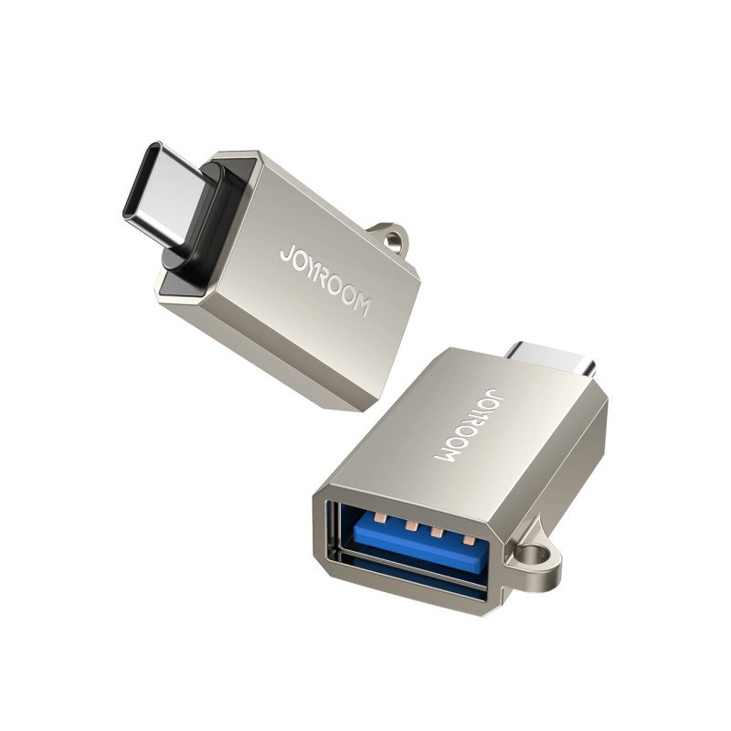 
USB-C (vyriškas) – USB-A (moteriškas) adapteris su virvelės akute – sidabrinis
