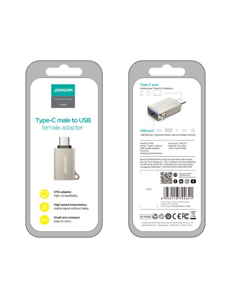 USB-C (vyriškas) – USB-A (moteriškas) adapteris su virvelės akute – sidabrinis
 
USB-C (vyriškas) – USB-A (moteriškas) adapteris su virvelės akute – sidabrinis