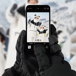 
Slidinėjimo pirštinės vandeniui atsparus jutiklinis ekranas Finger Style L dydžio telefonui - juodas
