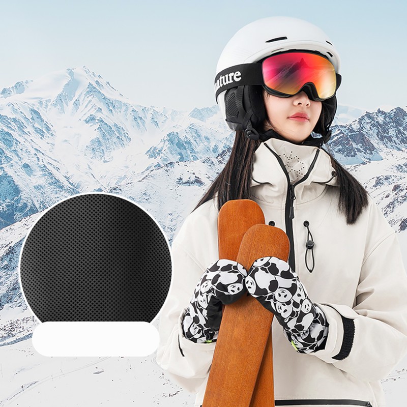 Panda Heat Slidinėjimo pirštinės be pirštų S dydis - juodos/ baltos