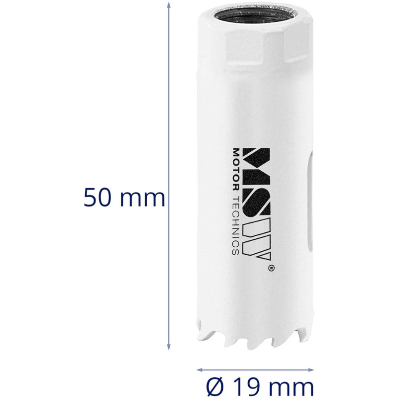 Dviejų metalų skylių pjūklo grąžtas metaliniam medienos plastikui sk. 19 mm