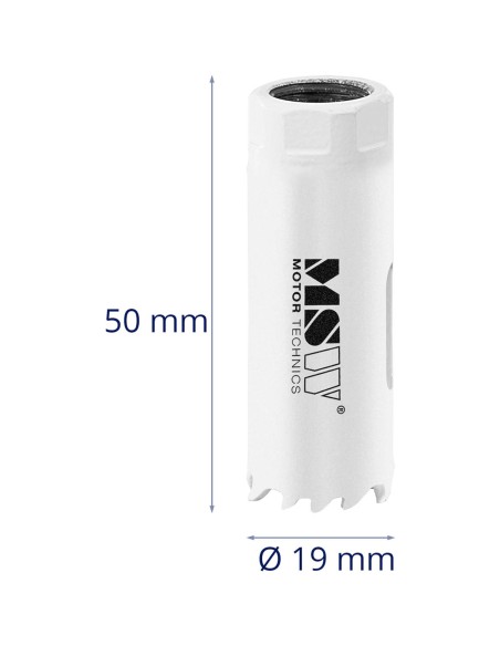 Dviejų metalų skylių pjūklo grąžtas metaliniam medienos plastikui sk. 19 mm Dviejų metalų skylių pjūklo grąžtas metaliniam medienos plastikui sk. 19 mm