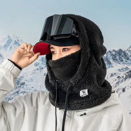 
Šilta kailinė balaklava žiemos slidinėjimui Arctic Velvet dydis L - juoda
