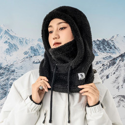 
Šilta kailinė balaklava žiemos slidinėjimui Arctic Velvet dydis L - juoda
