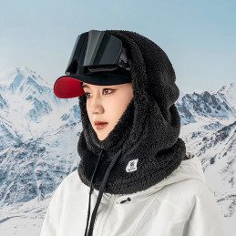 
Šilta kailinė balaklava žiemos slidinėjimui Arctic Velvet dydis L - juoda
