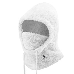 
Šilta kailinė balaklava žiemos slidinėjimui Arctic Velvet dydis L - balta
