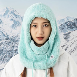 
Šilta kailinė balaklava žiemos slidinėjimui Arctic Velvet dydis L - mėtinė
