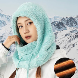 
Šilta kailinė balaklava žiemos slidinėjimui Arctic Velvet dydis L - mėtinė
