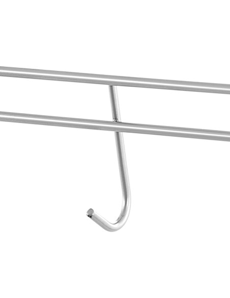 Metalinis stelažas sandėlio virtuvei 4 lentynų kabliukai 90 x 35 x 152 cm iki 121 kg Metalinis stelažas sandėlio virtuvei 4 lentynų kabliukai 90 x 35 x 152 cm iki 121 kg