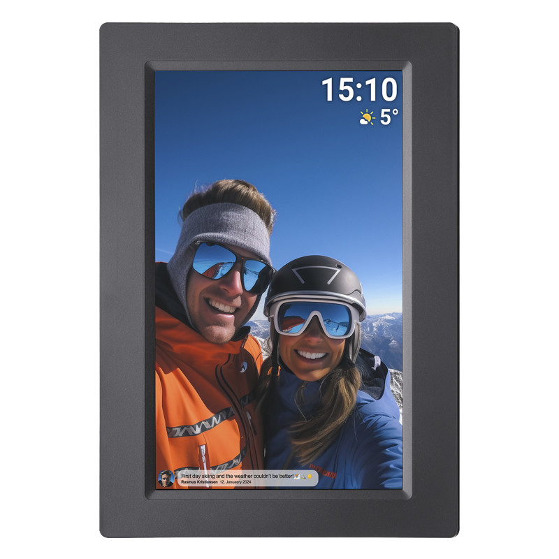 
Skaitmeninis rėmelis 10.1& 39 & 39 16GB microSD Frameo PFF-1015B – juodas

