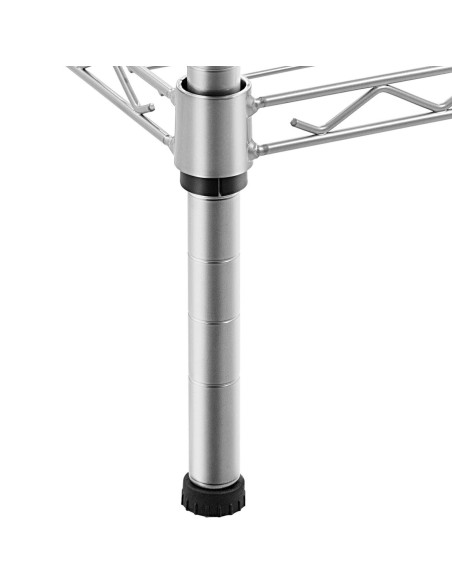 Metalinis stelažas sandėlio virtuvei 4 lentynų kabliukai 90 x 35 x 152 cm iki 121 kg Metalinis stelažas sandėlio virtuvei 4 lentynų kabliukai 90 x 35 x 152 cm iki 121 kg