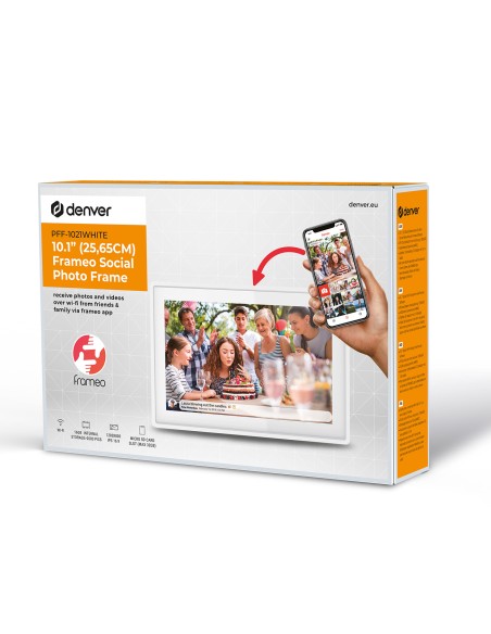 Skaitmeninis rėmelis 10,1 colio 16 GB „microSD WiFi Frameo PFF-1021W“ – baltas
 
Skaitmeninis rėmelis 10,1 colio 16 GB „microSD WiFi Frameo PFF-1021W“ – baltas