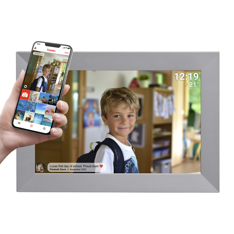 
Skaitmeninis rėmelis 10,1 colio 16 GB „microSD WiFi Frameo PFF-1026GR“ – pilkas
