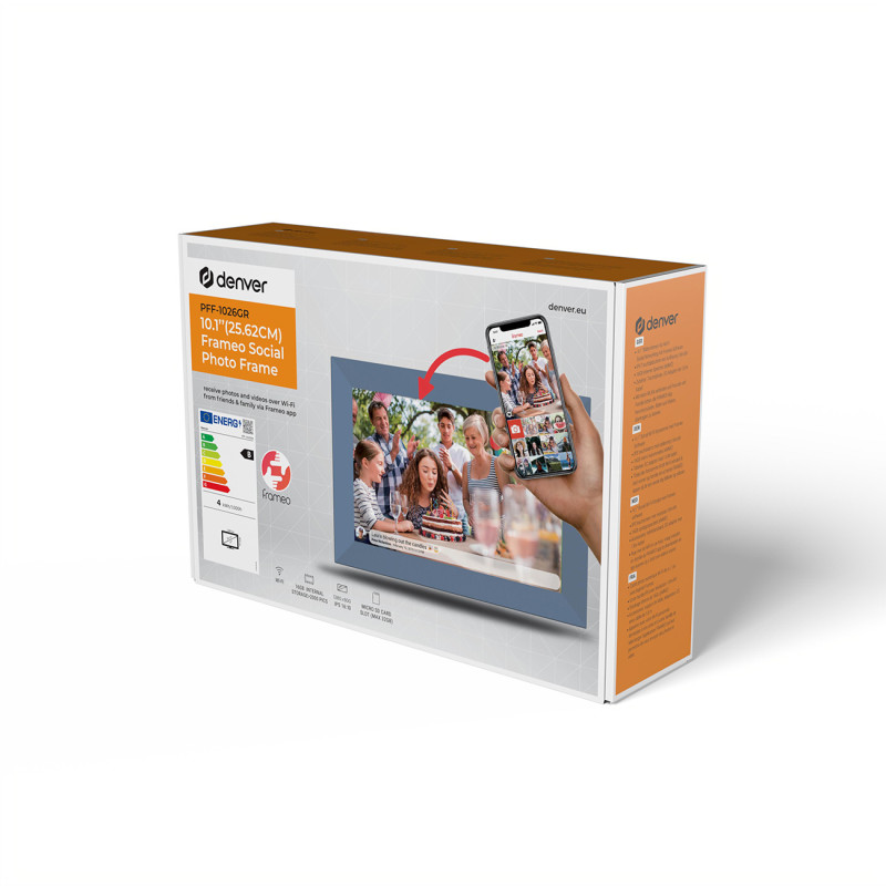 Skaitmeninis rėmelis 10,1 colio 16 GB „microSD WiFi Frameo PFF-1026GR“ – pilkas