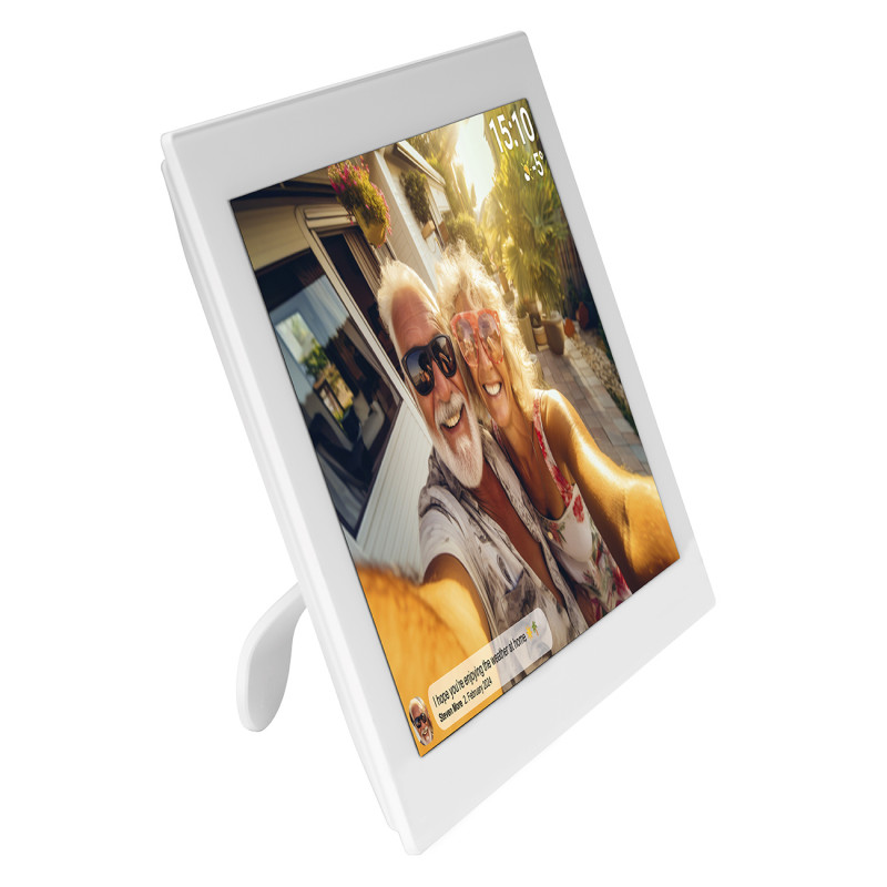 Skaitmeninis rėmelis 10.1& 39 & 39 16GB microSD WiFi microUSB Frameo PFF-1037W – baltas