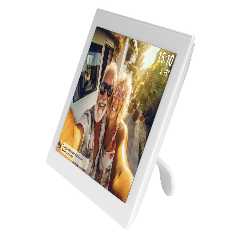Skaitmeninis rėmelis 10.1& 39 & 39 16GB microSD WiFi microUSB Frameo PFF-1037W – baltas