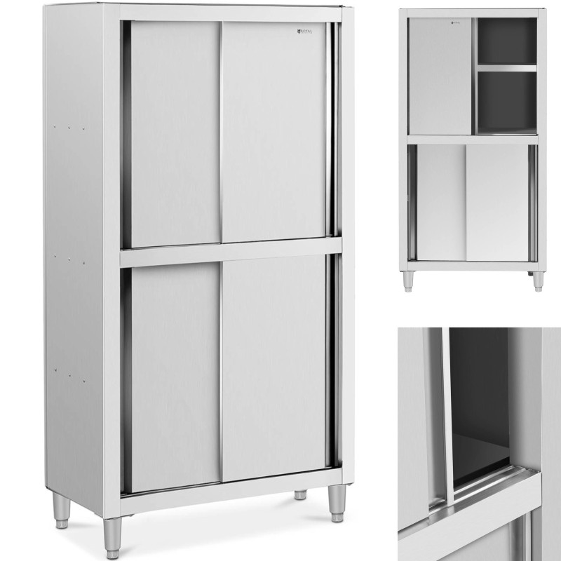 Nerūdijančio plieno virtuvės spinta su stumdomomis durimis 120 kg 100 x 50 x 180 cm