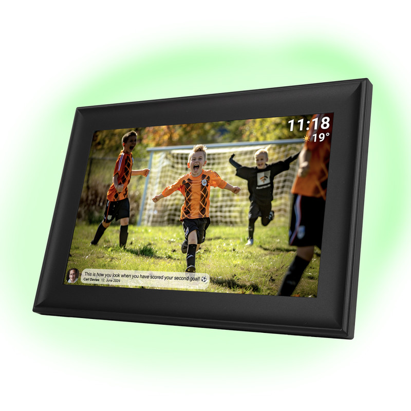 
Skaitmeninis rėmelis 10,1 colio 16 GB „microSD WiFi USB-C Frameo PFF-1080B“ – juodas
