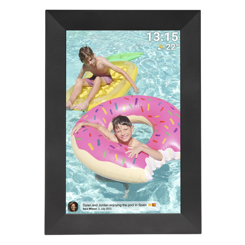 Skaitmeninis rėmelis 10.1& 39 & 39 16GB microSD WiFi Frameo PFF-1024B – juodas