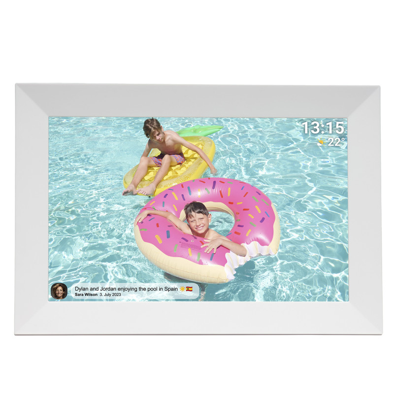 
Skaitmeninis rėmelis 10.1& 39 & 39 16GB microSD WiFi garsiakalbis MP4 Frameo PFF-1024W – baltas
